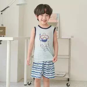 [보리보리/마벨슈슈]마벨슈슈 아동 나시 러닝 다이빙샤크 쿨자가드 민소매세트