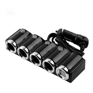 차량용 시거잭멀티 4구 USB충전기 시가잭 분배기 고속 12V소켓 자동차 급속 핸드폰