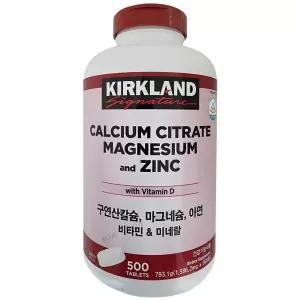 커클랜드 시그니춰 구연산 칼슘, 마그네슘, 아연 (500정)