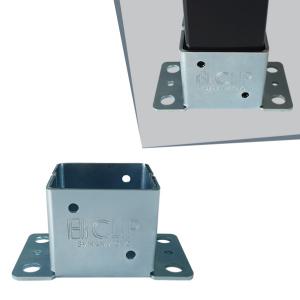 04 베이스형 바닥고정용 베이스 사각파이프조인트 각파이프 각관 연결 25 30 40 50 75 100 조인트