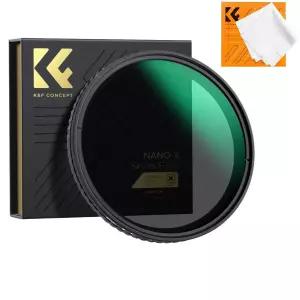 KnF Concept 77mm 슬림 NANO-X ND2-32 가변 ND 필터 X 크로스 방지 (융포함) 8K AGC Japan Glass