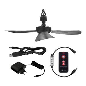 실링팬 타프팬 캠핑 S-FAN 50 12V 블랙 리모컨 세트