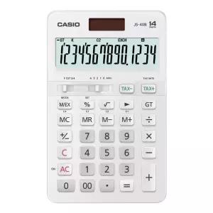 카시오 계산기 JS-40B-WE 화이트 세무사 회계사 14단