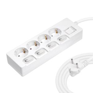 뉴잇 16A 개별 스위치 멀티탭 4구, 3m, 1개