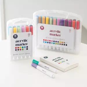 민화샵 패브릭 아크릴 마카 보드 펜 6색 12색 24색