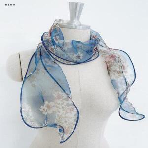 [이쁜] 가든꽃 망사 리본 스카프