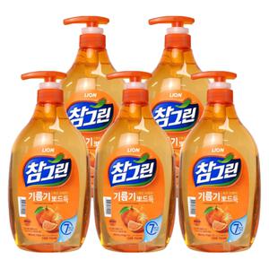 참그린 천혜향 기름기 뽀드득 주방세제 1kg 용기 5개