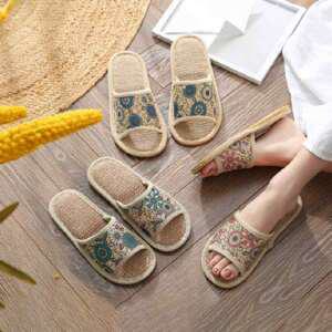 발편한 라탄 슬리퍼 여성사무실실내화 여름 거실 실내화 홈슬리퍼