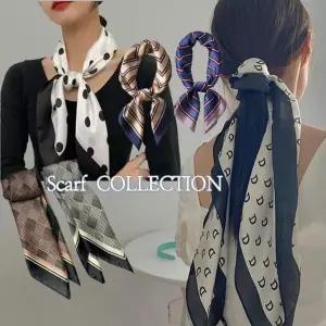 [셀러허브]여자 머리 미니 멀티 실크 패턴 손수건 스카프 (S10072236)