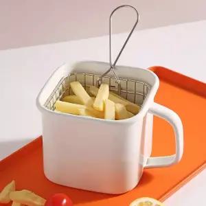 [livinglike]제이테이블 IH 법랑 캐니스터 냄비 + 튀김망 세트 2.2L