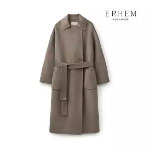 에르헴 24FW 캐시미어 100 핸드메이드 투웨이 카라 롱코트