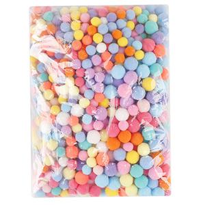 솜사탕 폼폼이 혼합 15mm 20mm 13칼라 약 170g 뿅뿅이 칼라솜 솜방울 만들기 꾸미기