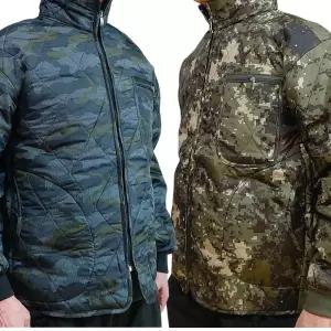 국산 깔깔이 내피점퍼 작업용 방한 퀼팅자켓 군용패딩 기모안감 2종 