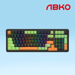 앱코 AK99 유무선 블루투스 3모드 기계식 키보드 그린 멜론축