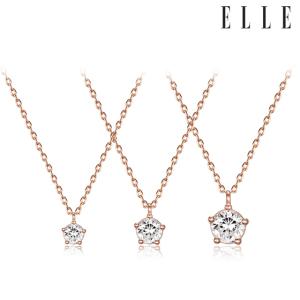 [엘르주얼리] 솔리테어 스톤 목걸이 1부,3부,5부 ELBRNN221