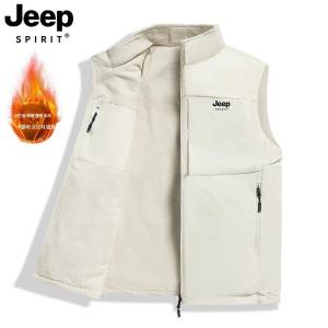 JEEP 남녀공용 리버시블 조끼 겨울용 면 조끼