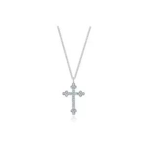 [세그먼트에이](강남점)14K 랩다이아 구르미 크로스 목걸이(LD24015N)