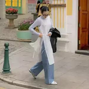 핫핑 [사계절템][시스루] 이브 랩스커트+레이어드 원피스set