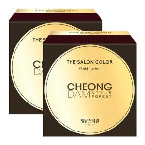 청담스타일 포레스트 더 살롱 컬러 골드라벨 염색약 와인브라운X2개/새치 커버 흰머리