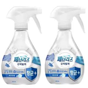 페브리즈 항균플러스 섬유탈취제 깨끗한향 본품 370ml 1개 + 산뜻한향 본품 370ml 1개