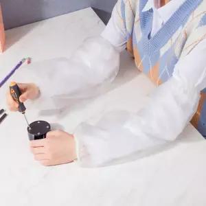 소빙 미술 식당 공장 작업용 튼튼한 롱 방수 팔토시 투명 초등미술용앞치마