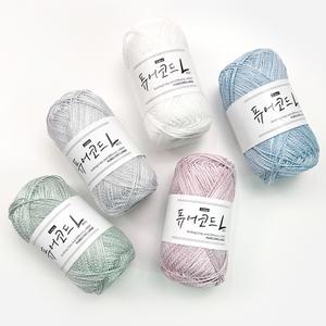 퓨어코드 L 라지 메탈릭얀 메탈실 뜨개실 가방 코바늘실 퓨어코드 굵은버전