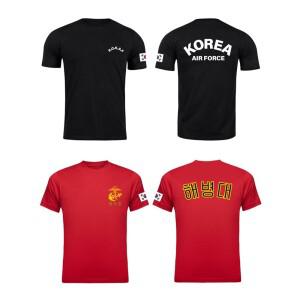 빅사이즈 로카티 쿨 드라이 속건 반팔티 ROKA 군인 육군 해군 공군 해병대 반티