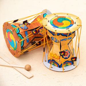 미니 장구 만들기 / 굿거리 자진모리 장단 연주 우리 음악 악기 수업 교구 연주 국악 놀이 활동지 도안 diy