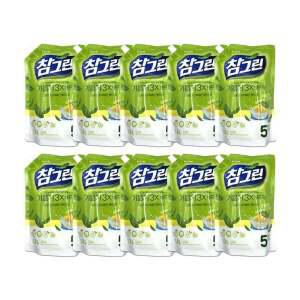 참그린 기름기뽀드득 레몬녹차 리필 1.2L 10개입