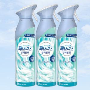 페브리즈 에어 공기탈취제 린넨 스카이 165g, 3개