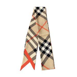 [버버리]25FW 버버리 스키니 체크 실크 스카프 8088136