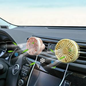 차량용 송풍구 선풍기 7엽 날개 3단 풍속조절 LED 서큘레이터 에어컨 보조용