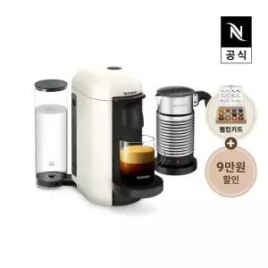 버츄오 플러스 캡슐 커피머신 화이트 + 에어로치노4