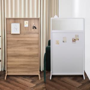 카미코코 공간분리 인테리어 칸막이 스탠드 타공 유리 사무실 파티션 우드 (635~1200)