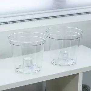 크리스탈 플라스틱 투명 슬릿화분 분갈이화분 슬릿분