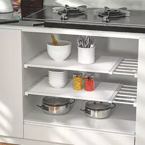 정리 하부장 길이조절 선반 싱크랙/틈새/언더/진열대/그릇/공간활용/원룸/자취/트레이/다용도/다목적