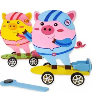 5개 흥미유발 자석무빙 달리는 나무 돼지 킥보드 만들기 돌봄교실 DIY키트 미술 두뇌발달