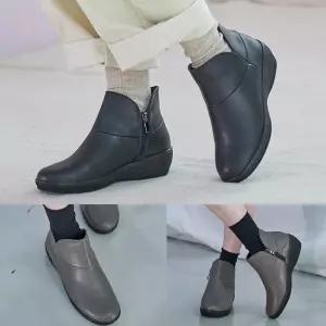 4cm 가죽 심플앵클부츠  AM9206