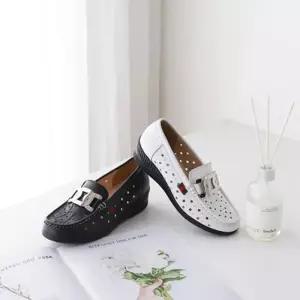 천연가죽 펀칭 체인 로퍼 AM2305