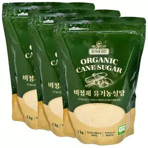 이가네 비정제 유기농 원당 황설탕 1kg x 3개,이타자 사탕수수 원당
