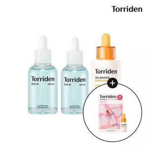 [SET] 토리든 다이브인 저분자 히알루론산 세럼 50ml+40ml+셀메이징 비타앰플 30ml (+비타앰플 10ml+모공 마스크 1매)