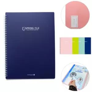 모닝글로리 스프링 클리어화일 A4 (40매) PP 포켓파일 악보 서류정리 문서보관 스크랩