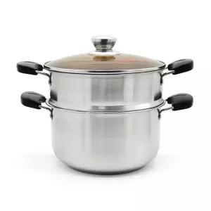 퀸센스 스테인리스 IH 인덕션 겸용 멀티 찜 쿠커 다용도 2단 찜 양수 냄비 24CM