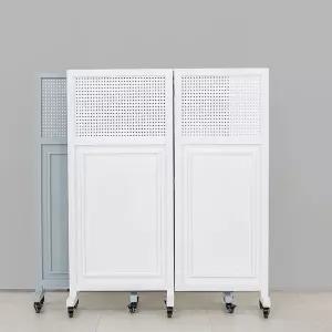 [simplys]바퀴달린 이동형 린도 2단 파티션 (1380) 가림막 원목 이동식 접이식 인테리어 칸막이