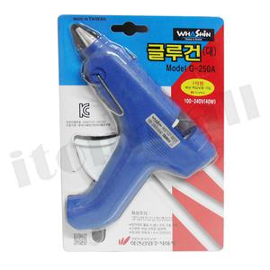 화신 글루건 (대) G-250A (리필 스틱 포함) 접착 보수 공구 실내 모서리 공사 간편