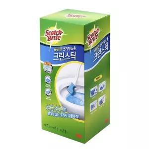 (리필11개입) 3M 올인원 변기 청소용 크린 스틱 핸들 캐디 리필/화장실/청소/크리너/브러쉬/도구/클린/세척