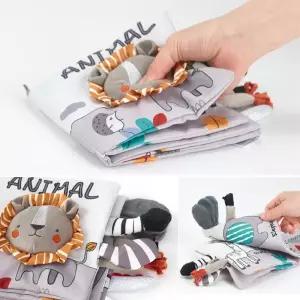 8개월 9개월 촉감놀이 아기 꼬리 헝겊책 장난감 소근육헝겊책 돌아기촉감책 유아헝겊책 헝겁책