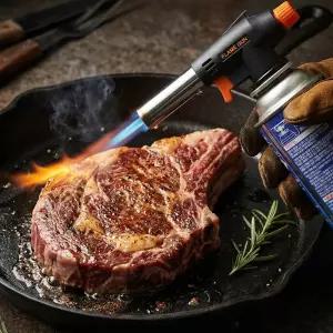 가스토치 캠핑 고화력 점화기 요리용 가정용 불맛 불향 조리용 자동 부탄가스 액화방지 360도 회전 화력 조절 숯불 휴대용 라이터 라이타