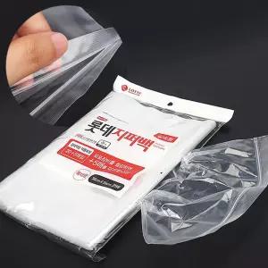 롯데 이라이프 실속형 지퍼백 (25매 30 X 35cm)/위생/간식/포장지/소형/미니/포장/두꺼운/비닐/봉투/지퍼팩