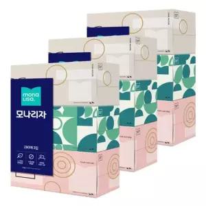 미용티슈 3팩 각티슈 모나리자 3입 도톰한티슈 피부저자극 화장티슈 송르둔